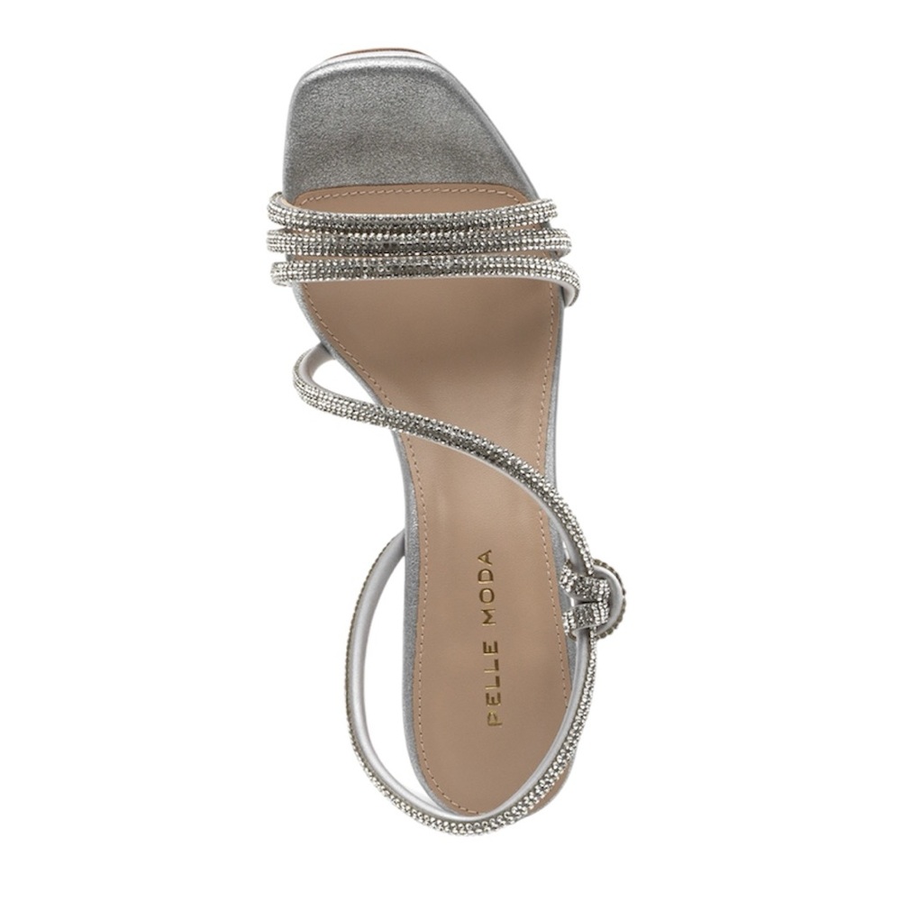 PELLE MODA Brand New DARINE SANDAL SILVER Size 10 - Picture 4 of 9
